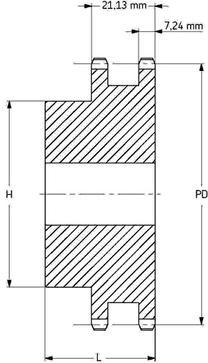 Звездочка PHS 08B-2B95